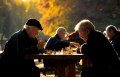 elderly men playing chess