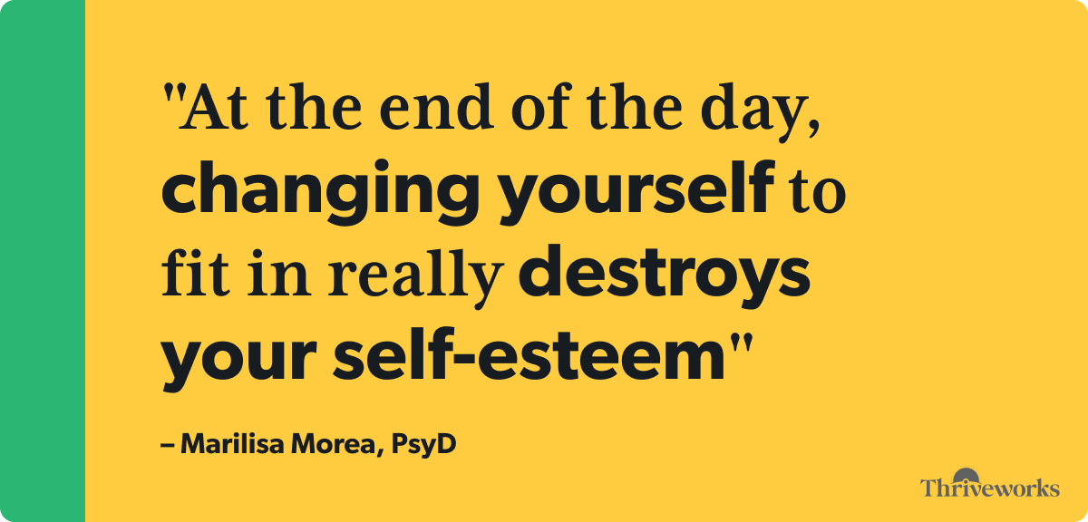 How masking affects mental health. Expert quote from Marilisa Morea, PsyD